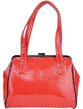 Küstenluder Damen Tasche Brielle Punkte Lack Handtasche