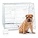 Produktbild Relaxdays Hundetransportbox, Faltbarer Hundekäfig, doppelt, mit Trennwand, Gitterbox, 3 Türen, Hundebox Auto, XL, Silber