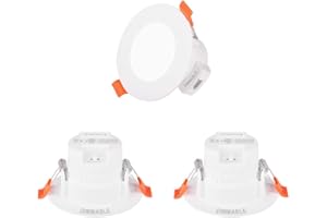 ‎ENUOTEK ENUOTEK 5W LED Mini Spots Einbauleuchten Decke Lampen, LED Deckenspots Dimmbar Flach, IP44 Feuchtraum, Warmweiß und Kaltweiß Einstellbar, 65-80MM Lochdurchmesser, 3er Lampen