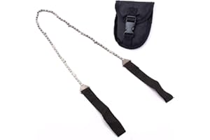 GOODGDN Sierra de Bolsillo – Motosierra de Mano de Bolsillo con Engranaje c/Bolsa Sierra de Alambre de Mano Plegable Portátil para la Supervivencia en el Campo, Caza