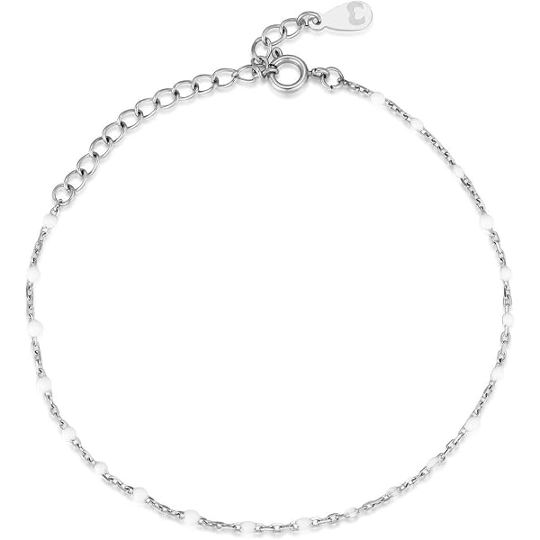 Bracelet De Cheville Femme Perles Colorées - Chaîne Cheville Acier Inoxydable Plaqué Or/Argent Élégante