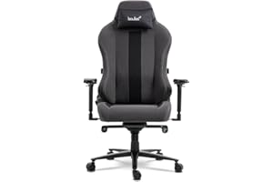 boulies Master Gaming chair, Ergonomic Office Chair for Adults with 4D Armrests, Comfortable Computer Chair for Home with Adjustable 4-way Lumbar Support and Head Pillow (Charcoal Grey, Max)