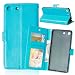 Produktbild Nancen Sony Xperia M5 (5,0 zoll) Lederhülle Neu Style Acht Farbe Weich PU Flip Case Ledertasche / Schutz Etui, Einfach Vintage Kollektion Karten Slot Foto Wallet Hülle Handy Tasche Zubehör