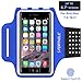 Produktbild PORTHOLIC Schweißfest Sport Armband bis 6.5 Zoll für iPhone X 8 Plus 7 Plus 6/6S Plus,Galaxy S9/S8/S7 Plus Edge,Note 8/6 LG g6 Huawei P20 Mate Xiaomi Mit Schlüsselhalter/Kabelfach/Kartenhalter(blau)