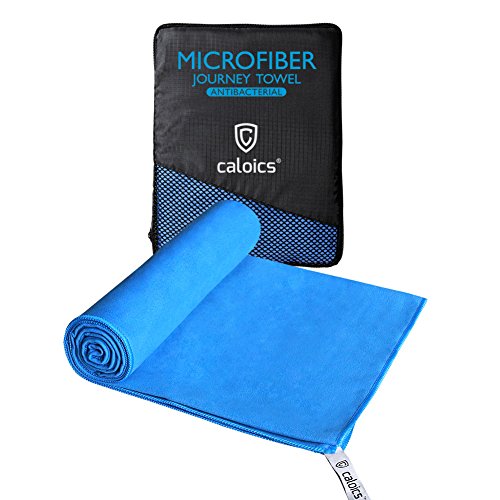 Preisvergleich Produktbild caloics Mikrofaser Handtücher, leichtes, schnell trocknendes, saugfähiges Mikrofaser-Badetuch für Reisen,Bad und Sport,Mikrofaser Handtuch (Blau, 70.8" X 30.4" / 180cm X 90cm)