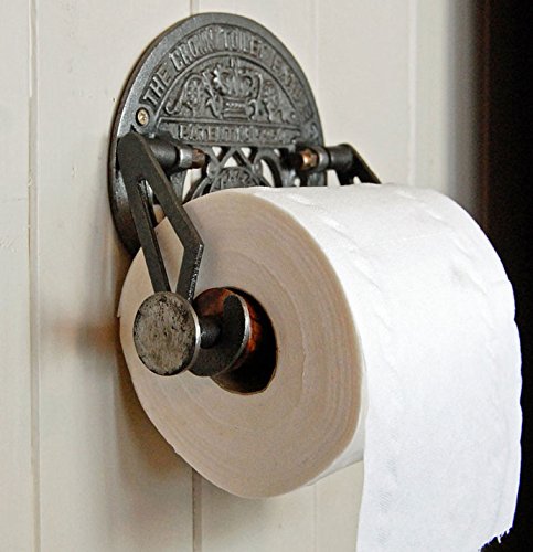 Traditional Crown vintage design victorian wall mounted toilet loo roll holder by Bowley and Jackson