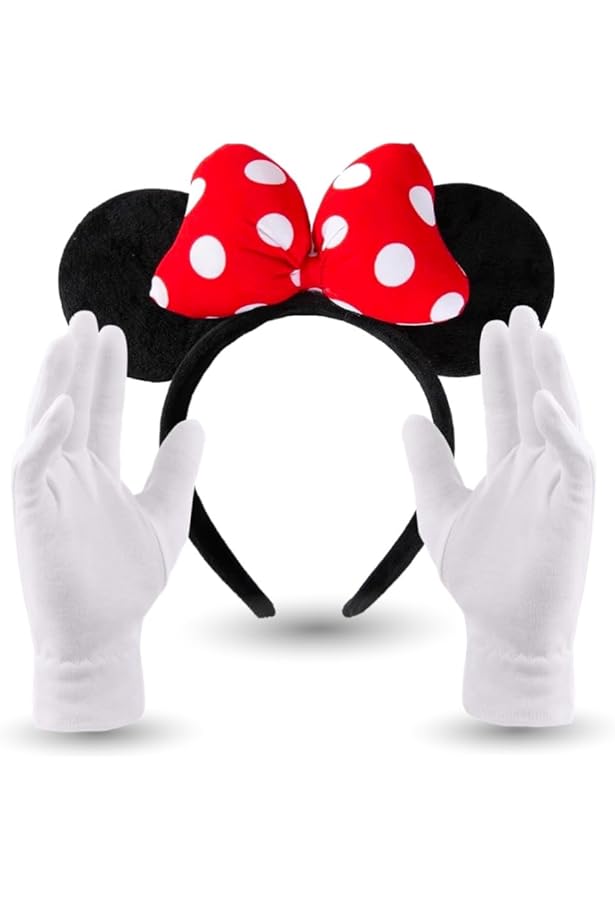 Costume Minnie Mouse Adulte Shyllin | Jupe Pois Rouge + Bandeau Oreilles | Carnaval Et Fêtes Déguisées