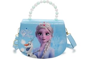 Babioms Kinderhandtasche, Eiskönigin Kinder Umhängetasche, für Mädchen zum Ausgehen oder Reisen, Cartoon Schulter-Tasche（18 * 15 * 7cm）