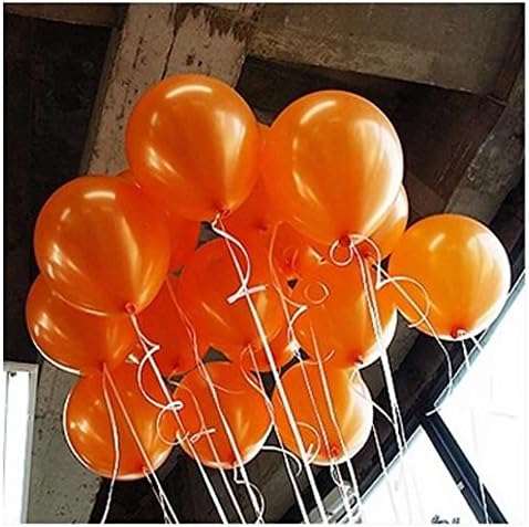 The Cheers 100pcs 10 inch Colorful Pearl Latex Balloon Celebration Party Wedding Birthday (Orange)