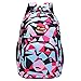 Produktbild Hevoiok Unisex Schulrucksack mit Reißverschluss Komfortable Bürdenreduzierung Backpack Camouflage Druck Schülertasche für Teenager Mädchen Jungen Schule (Rosa, 30 * 45 * 14cm)
