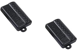 ONIROVIEW Kit da 2 pezzi guscio di ricambio per radiocomando apricancello clipper colore nero, 2 tasti
