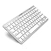 Price comparison product image kwmobile Wireless Bluetooth White Keyboard QWERTZ for iPad, iPhone, Android & Windows