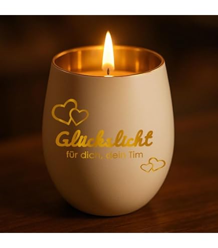 Persönliches Graviertes Windlicht - Mit Deinem Wunschtext Als Besondere Geschenkidee