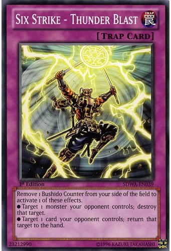 SDWA-EN039 1st Ed Six Strike - Thunder Blast Common Card Samurai Warlords Yu-Gi-Oh Single Card