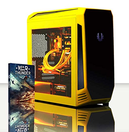 VIBOX Warrior 4.46 Gaming PC - 4,0GHz AMD FX 6-Core CPU, RX 460 GPU, leistungsfähig, Wassergekühlter Desktop Gamer Computer mit Spielgutschein, Gelb Innenbeleuchtung, lebenslange Garantie* (4,0GHz übertakteter Superschneller AMD FX 6300 Sechs 6-Core Prozessor CPU, MSI AMD Radeon RX 460 2GB Grafikkarte, 8GB Team Elite 1600MHz RAM, 120GB SSD, 2TB Festplatte, Raijintek Triton Wasserkühler, 85+ Netzteil, BitFenix Aegis Gehäuse, AM3+ Mainboard, Ohne Windows Betriebssystem)