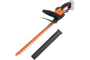 WORX WG261E.9 Akumulatorowe Nożyce do Żywopłotu, Cięcia Krzaków, z Ostrzem o Długości 44 cm, Rozstaw Zębów 16 mm, Lekkie i Kompaktowe, Kompatybilne z Powershare, bez Akumulatora i Ładowarki