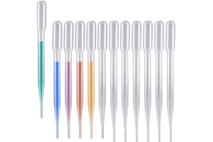 Labasics Pipetas Cuentagotas 3 ml, Pipetas de Transferencia de Plástico Graduadas para Aceites Esenciales, Transparentes y Desechables Pipette Droppers (3 ml, 100 Paquetes)
