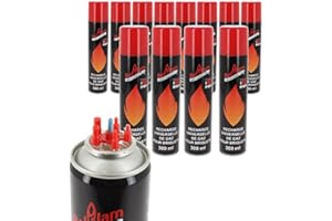 BELFLAM Lot de 12 bouteilles de gaz pour briquet à prix imbattable