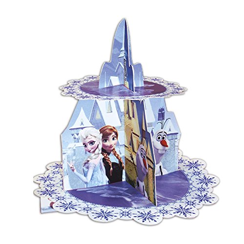 62-teiliges Party Set Disney Frozen Ice – Die Eiskönigin Teller, Becher, Servietten, Tischdecke, Partytüten, Einladungen, Trinkhalme, Cupcake Ständer – für 8 Kinder - 6