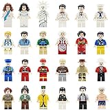 Mini Figures Set-24 Piece Minifigures Set of Professions, Building Bricks of Community People from Different Industries Complete, Building Blocks Kids Educational Toy Gift (24 pieces)