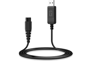 LANMU EU LANMU - Cable de carga USB de repuesto compatible con cortabarbas Hatteker RFC 690 692 588 598 696 9598 7568 (sin adaptador de corriente)