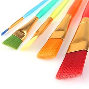 paint brushes synthetic acrylic different brush crafto paintings sizes flat oil painting accessories