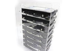 POMFLO Châssis de Disque Dur mécanique pour Stockage de Disque Dur 3.5in Bracket Organizer Case Rack Hard Drive Bay 3.5 Multi-Layers Optional Cooling Hard Disk Bracket (10 Niveaux)