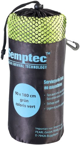 Semptec Urban Survival Technology Mikrofaser-Badetuch, 2 versch. Oberflächen, 180 x 90 cm, grün - 2