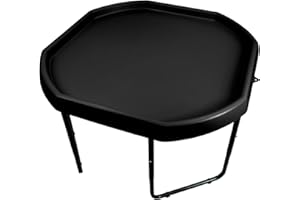 SIMPA Medium Black 70cm Plastic Activity, Sand & Water Mixing Play Tray with Stand Adjustable to 3 Heights.