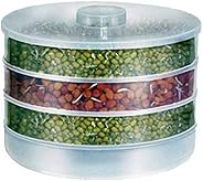 ZOSOE Plastic Sprout Maker with Container - 500ml, Sprout Maker, 4 Bowl , White
