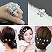 Pusheng Lovely 20Pcs Wedding Bridal Pearl Flower Rhinestone Crystal Hair Clip Pins Bridesmaid