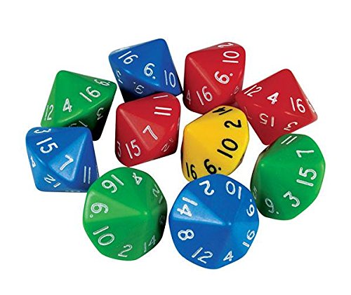 Preisvergleich Produktbild D16 Würfel: 16-seitige Würfel, W16, 5 Stück
