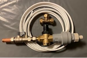 Cool Products Mains Fed Water Cooler Installation Rail (POU) - Complete Install Kit with Double Check Valve, Waterblock, Pressure Reducing Valve, Shut Off, and 5 Metres of 1/4" OD Tubing
