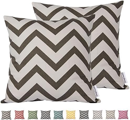 Comoco® 2pc-Pattern Decorative Geometric Thick Canvas Pillowcase Cushion Cover for Sofa Throw Pillow Case(30x45cm,Dark Grey)