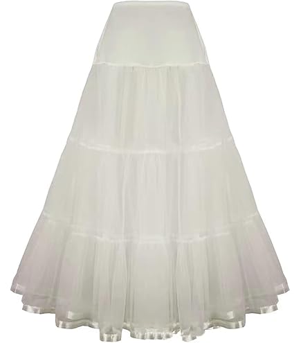 Women's 8-Layer Tulle Petticoat Underskirt - 40 Inch Long, Hoopless, Adjustable Waist For Dresses