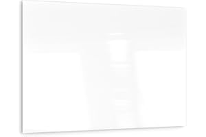 ALLboards Tableau Blanc en Verre PREMIUM SUPERWHITE 60x40cm, Tableau Magnétique sans Cadre, Verre Trempé