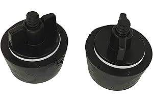 EDENEA - Bouchon Hivernage Piscine 1" 1/2-50 - Lot de 2 - Conique Diamètre Bas 40mm Haut 49 mm - Idéal pour Buse de Refoulement et Prise Balai Piscine - Caoutchouc - Expansion Molette Papillon