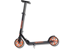 ‎B BEST SPORTING Best Sporting Scooter Kinder I klappbarer Tretroller mit Ständer I schwarz - orange I City Roller Kinder ab 6 Jahren I Kinderroller mit Rollengröße 200 mm I Roller Kind I Roller für Kinder