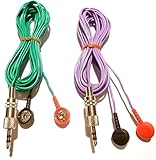 Paar Kabel Draht für Notebook für ELETTRO Stimulationsgerät Stecker Jack 3,5 mm Stereo Knopf Snap 4 mm Ersatzteile Universal