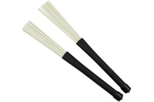 ROSENICE Balais pour Batterie Jazz Rock Nylon Rétractable 1 Paire