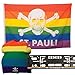Produktbild FC St. Pauli 3-teiliges Set Regenbogen (Mütze, Nummernschildhalter und Fahne 100 x 150 cm) Totenkopf mehrfarbig/bunt