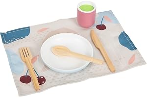 small foot Set di stoviglie "tasty" in legno, set accessori per la cucina per bambini, gioco di ruolo, dai 3 anni,12245