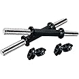 MINESFIT Silver Color CRC Pipe Inside Concrete with Plastic Nuts Dumbell Rod Pair Perfect For Home and Training Purpose for Exercise, Muscle Building, Fat Burning, Tummy Reducing and Fitness Workout
