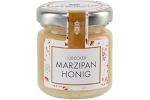 ‎L.W.C. MICHELSEN L.W.C. Michelsen - Weihnachts-Honig mit Marzipan (50g) | cremig & aromatisch | hochwertiger Honig mit echtem Lübecker Marzipan