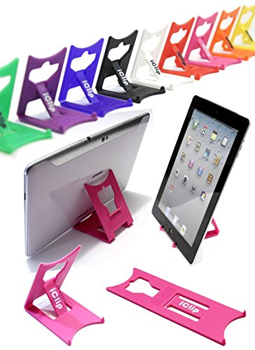 Preisvergleich Produktbild iClip Tablet Faltbar Ständer Halter Halterung Tischständer; Groß Rosa
