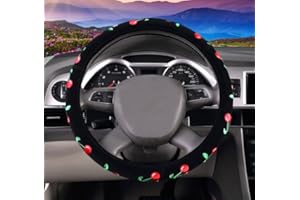 Mayco Bell 2017 Couvre-Volants Caches de Volant Femme Broderie Mignon Car Volant Couverture (Cerise)