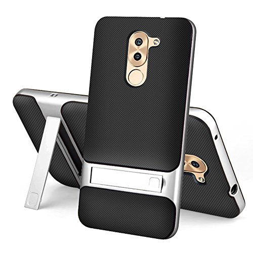 Huawei Honor 6X Funda - SMTR   Calidad premium Cubierta Slim  2 in 1  TPU PC Armor Funda sigilo bracket para Huawei Honor 6X Smartphone - Plata