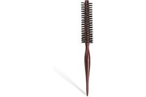 simarro Szczotka okrągła z włosiem dzika, przenośna szczotka do włosów z okrągłymi włosami, szczotka z włosiem dzika do suszenia i stylizacji loków, szczotka do loków z rolowanymi włosami dla kobiet