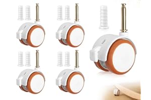 Emezddo 4 piezas de ruedas de dirección para muebles infantiles, ruedas de cuna, ruedas para muebles con funda para bolígrafo, utilizadas para carritos de cuna para bebés (blanco)