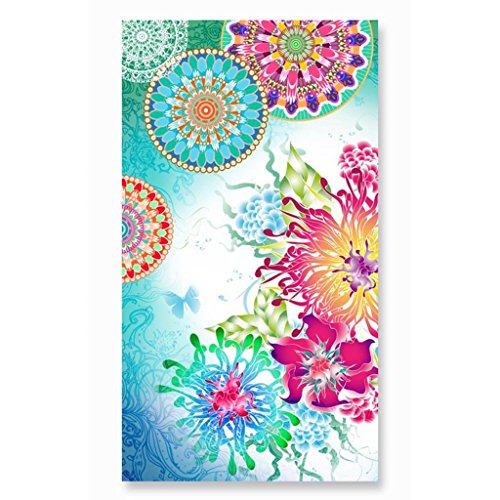 HIP Strandtuch Strandlaken Duschtuch Baumwolle blau bunt 100 x 180 cm